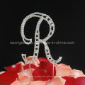 Rhineston Letter From a to Z Fontes francesas Vintage Alphabelt Wedding Cake Topper